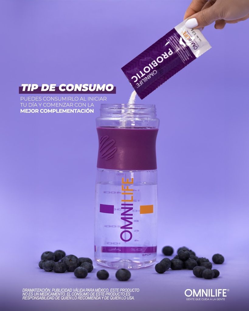 ¡Descubre qué hace único a Omnilife Probiotic! 🤩 Formulado con 1 billón de Probióticos, Fibra P (1)