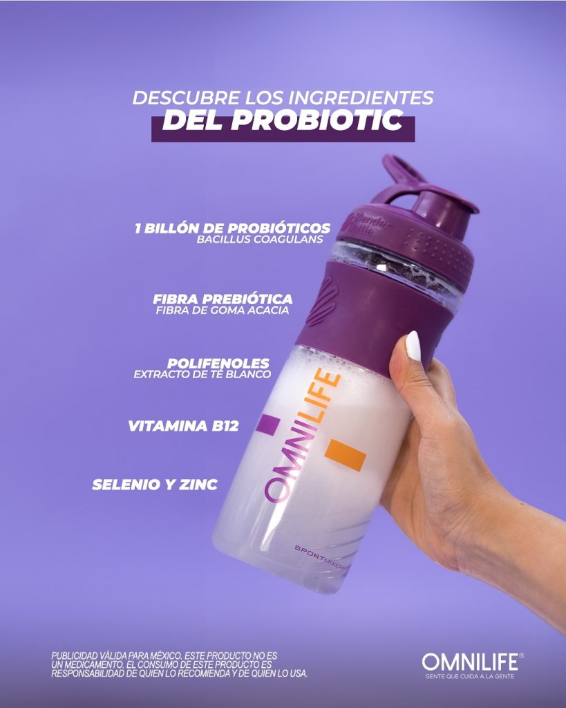 ¡Descubre qué hace único a Omnilife Probiotic! 🤩 Formulado con 1 billón de Probióticos, Fibra P (2)